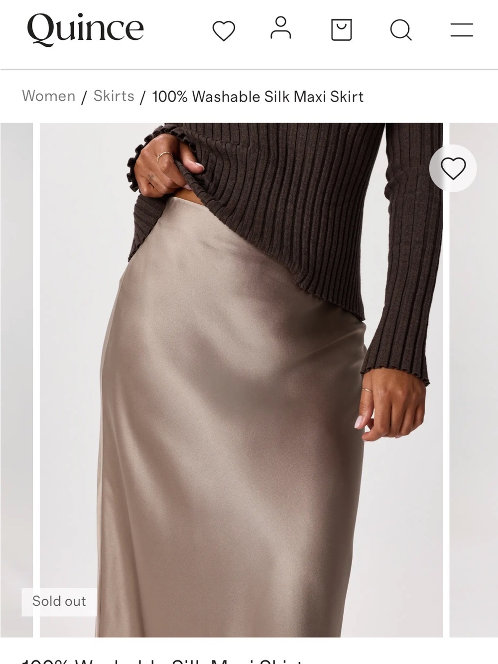 Quince Silk Maxi Skirt - Picture 3 of 3